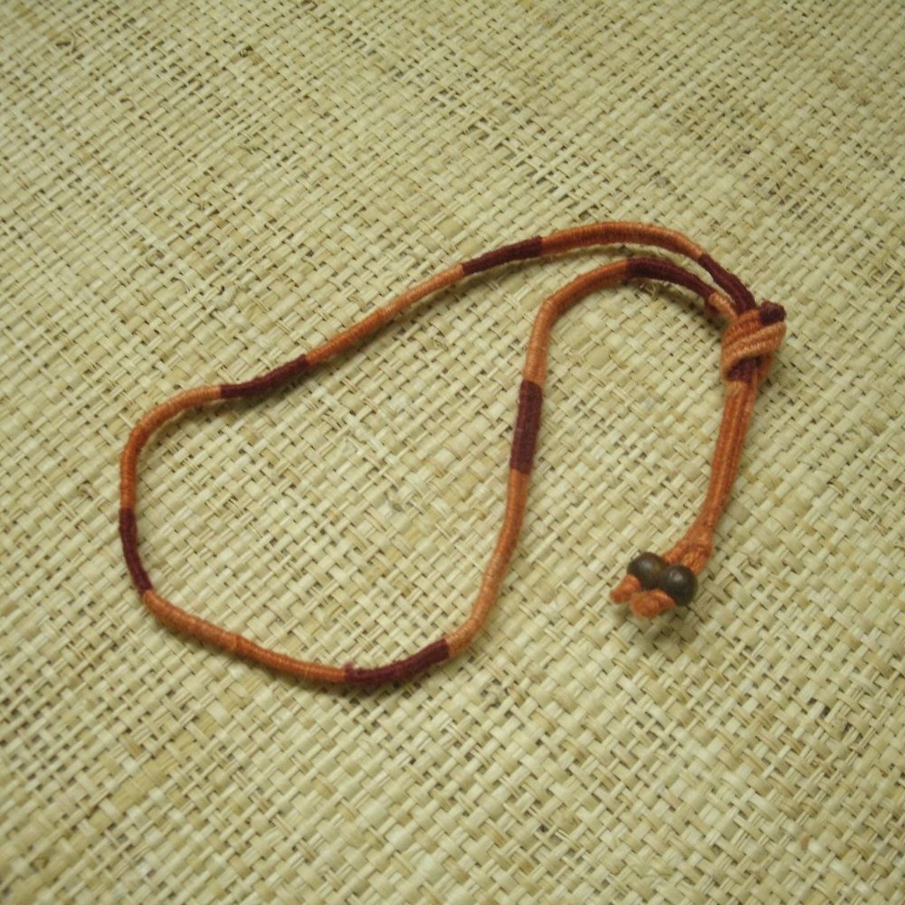 Hand Woven Cotton Cord Tie On Bracelet or Anklet